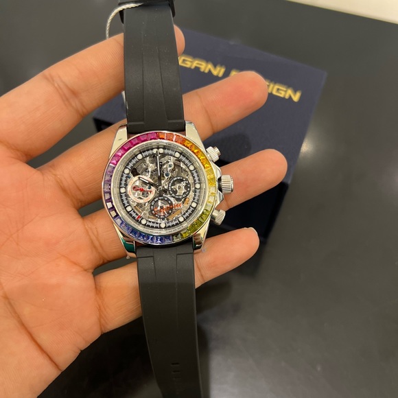 Pagani design automatic rubber strap watch mens - Picture 11 of 12